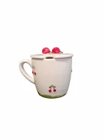 ماگ درب دار طرح گیلاس1