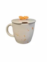 ماگ درب دار طرح گل1