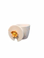 ماگ درب دار طرح گل1234